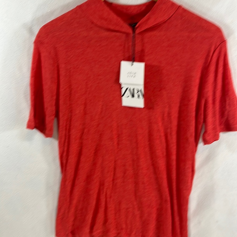 Zara short sleeve orange tee